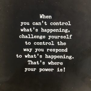 control your response when you have the gift of time